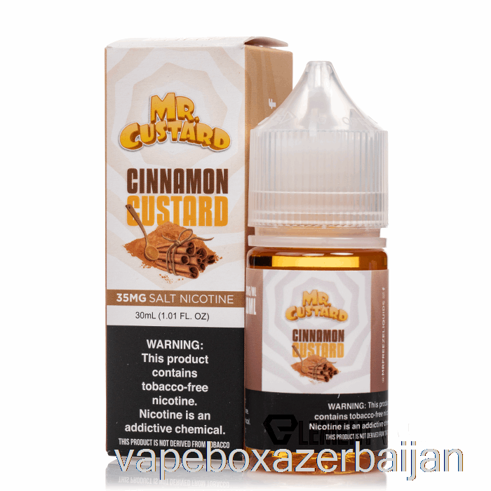 Vape Azerbaijan Cinnamon Custard - Mr Custard Salts - 30mL 35mg